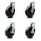 Service Caster 12 Inch Extra Heavy Duty Phenolic Wheel Swivel Caster Set with 2 Brakes, 4PK SCC-KP92S1230-PHR-2-SLB-2 - alternate 1
